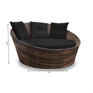 Imagem de Chaise  Nova Delhi - Tecido Duna Preto - Mundo dos Sintéticos