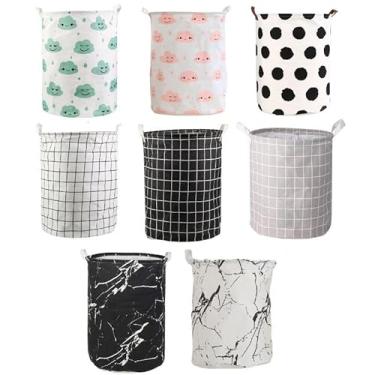 Imagem de Cesto Organizador Multiuso Tecido Dobrável Roupa Brinquedos Lavanderia(Aleatório)