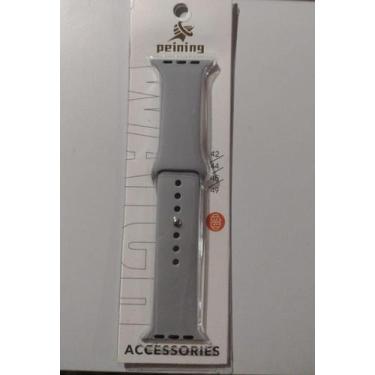 Imagem de Pulseira Para Apple Watch Silicone - Swatch, Cinza, 42
