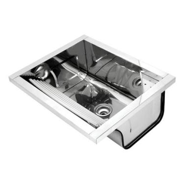 Imagem de Tanque Reto 35L 63X51,5 Inox Polido Embutir Sobrepor Docol