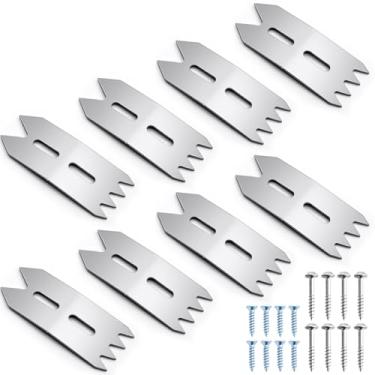 Imagem de Shimeyao 8 peças de cães de fixação de laje para ferramentas de marcenaria, cães achatados de laje, 2 designs com dentes pontiagudos de 2/4 para marcenaria, CNC, processamento de painel com parafuso