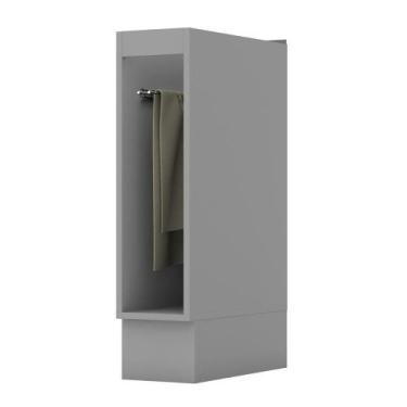 Imagem de Balcão Porta Toalha 20cm Americana Cinza - Móveis Henn, Cinza