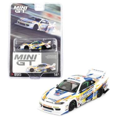 Imagem de Diecast Model Car Compatible with Mini GT 1:64 Nissan Silvia (S15) LB-Super Silhouette #555 2023 Formula Drift Japan Limited Edition MGT00895