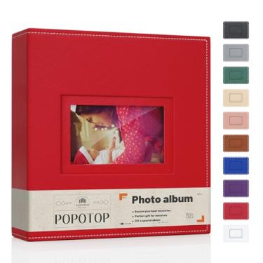 Imagem de popotop Álbum De Fotos 4X6 Com 300 Bolsos E Capa Dura Couro, Livro Pequeno 50 Páginas Para Família, Viagens, Casamento, Presentes Bebês