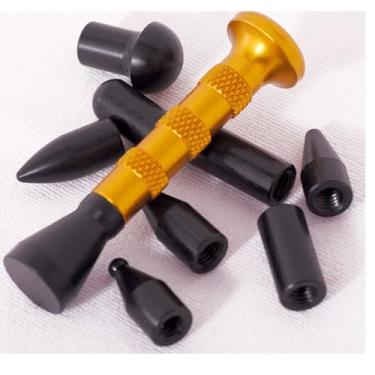 Imagem de Pino Rebatedor de aluminio com 9 ponteiras de nilon para martelinho de ouro