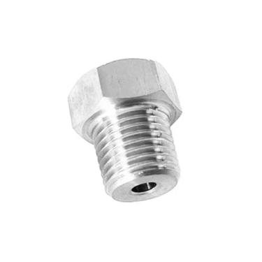 Imagem de Bucha redutora sextavada M5x0,8 fêmea para macho M5 6 1/8" 1/4" 3/8" NPT BSPT, adaptador de aço inoxidável 304 para manômetro, M5x0,8 fêmea, 1l4 BSPT macho