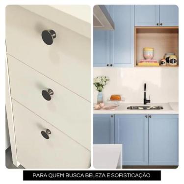 Imagem de 4 Puxador Redondo Para Móveis Gavetas Portas Em Metal 30mm - Compras F