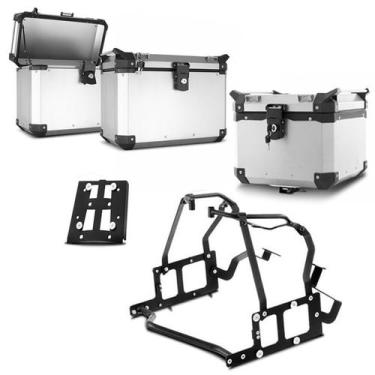 Imagem de Kit Bauletos Traseiro 35/Lateral 33 Litros + Base + Suporte F 800 GS A