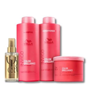 Imagem de Wella Brilliance Sh 1000ml + Cond 1000ml + Masc 500ml + Oleo 100ml - W