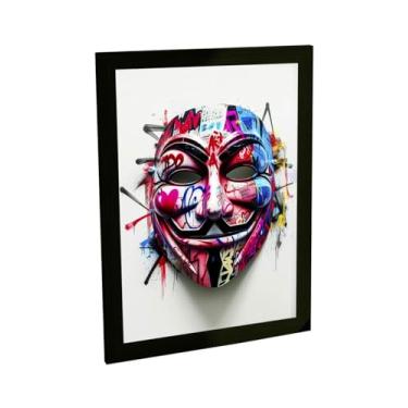 Imagem de Quadro Decorativo Grafite Vingança Arte De Rua Banksy Decoração Poster Quarto Sala