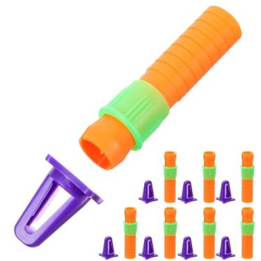 Imagem de LALAFINA Extensor de giz de cera para escola, escritório, 20 peças, extensor de lápis de plástico, versátil, resistente, simples de usar