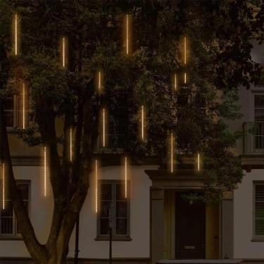 Imagem de Cascata Meteoro  de led 8 Tubos Queda Pisca Pisca Chuva Gelo 50cm Bran
