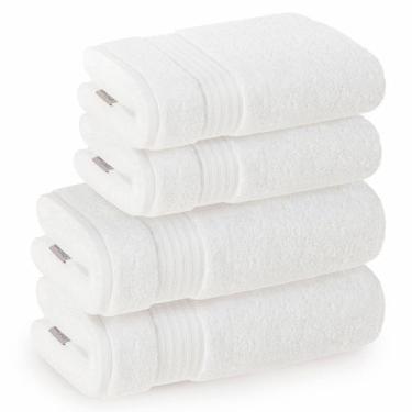 Imagem de Jogo de Toalhas de Banho Gigante com 04 Peças Magna Branco - Karsten, 