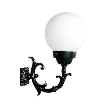 Imagem de Luminária Globo Grande com Braço Externa em Alumínio 60cm - LUMINÁRIAS