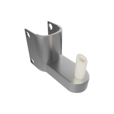 Imagem de Brixwell Suporte de dobradiça inferior com fixador, tamanho 1-5/81.3 cm, 1/5.1 cm de diâmetro, material metálico, acabamento cromado polido, ferragens de dobradiça de porta resistente com design