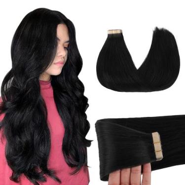 Imagem de Fita adesiva em extensões de cabelo GOO GOO 1 Jet Black 22 polegadas 5