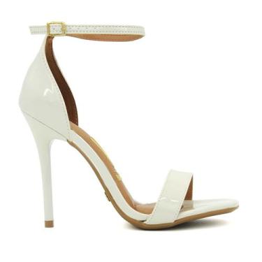 Imagem de Sandalia Feminina Vizzano 6504.100 Bico Quadrado Salto Fino Alto, 35, 