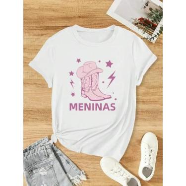 Imagem de Camiseta Feminina Vintage Cowboy - Manga Curta, Soltinha e Estilo O-pe