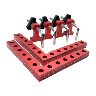 Imagem de Generic Grampo de ângulo reto para marcenaria 14x14 cm, profissional, multiuso, resistente para construção de armários, ferramenta de posicionamento de cantos, 6 Peças