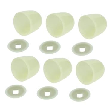 Imagem de IEUDNS 6 peças luminosas para tampas de parafusos de vaso sanitário, tampas de parafusos de piso de vaso sanitário, decoração elegante e fácil de instalar