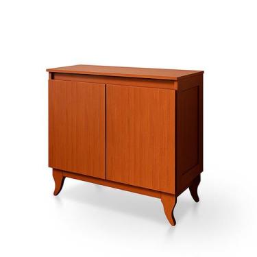 Imagem de Balcão Buffet Aparador 100% Madeira 2 Portas Reymon Castanho - Atraent