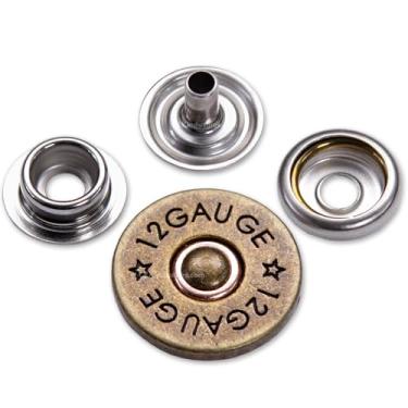 Imagem de HolsterSmith Conjuntos De Encaixe Metal - (Linha 24) (Cartuchos Espingarda) (1 Conjunto) Para Couro, Coldres, Bainhas, Bolsas E Roupas