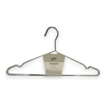 Imagem de Kit 15X Cabides Ganhco De Roupas Aço Cromado Com Cavas