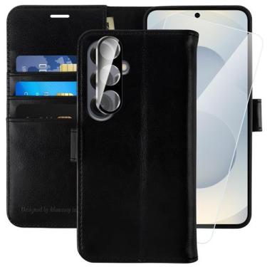 Imagem de Capa tipo carteira MONASAY Samsung Galaxy S25 5G com protetor de tela