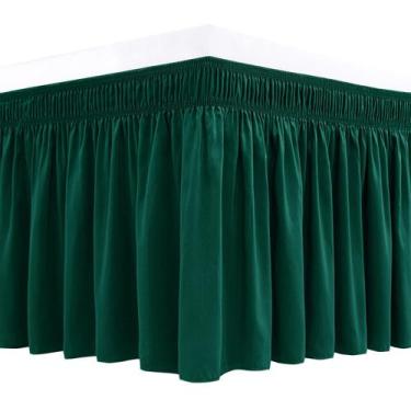 Imagem de Saia de cama king size Biscaynebay King Cal 38 cm Drop Hunter Green