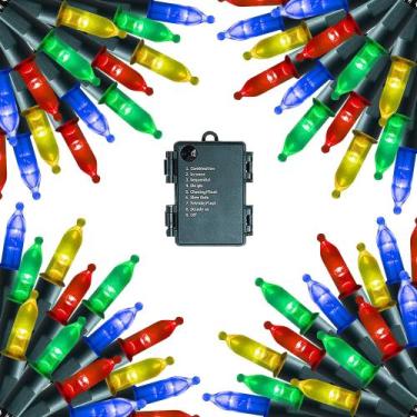 Imagem de Mini String Lights de Natal Dazzle Bright 200LED 64m, pacote com 4