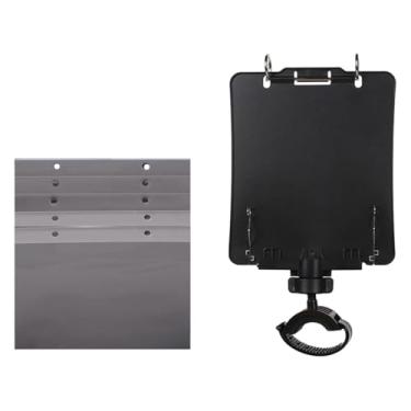 Imagem de KiBcsLic Lira de trompete para banda marcial, lira ajustável com rotação de 360°, inclui 5 folhas de partitura, suporte profissional para folhas de trompete