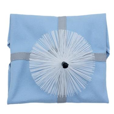 Imagem de Cotonete, kit de limpeza de tubo interno com microfibra absorvente e compressível, kit de pano de cotonete para clarinete de saxofone - através de cotonete e escova (azul)