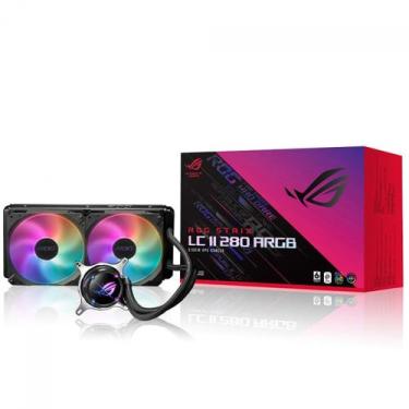 Imagem de Water Cooler Asus Rog Strix LC II, 280mm, ARGB, Intel-AMD, Preto, 90RC