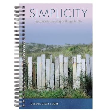 Imagem de Planejador semanal e mensal Simplicity 2026 — Inspirações para uma vida mais simples de Deborah Dewit, calendário de noivado de 16 meses: setembro de 2025 - dezembro de 2026