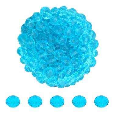 Imagem de Mandala Crafts Contas de cristal briolette turquesa de 8 mm – 400 contas de vidro facetadas para fabricação de joias, suprimentos de contas, artesanato DIY, pulseiras, colares, brincos e contas