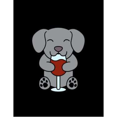 Imagem de NOTEBOOK Weimaraner Weimaraner Wine Lover: Journal, Diary 8.5x11 inches