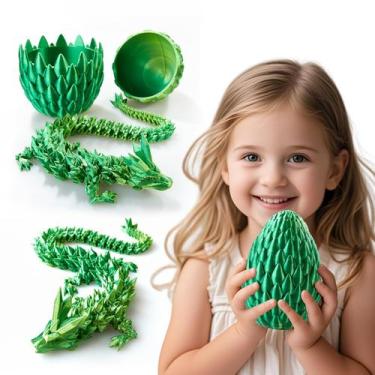 Imagem de Brinquedo de dragão impresso em 3D com surpresa de ovo de dragão dentr