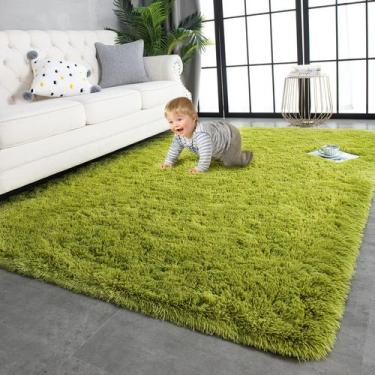 Imagem de Tapete TWINNIS 244x305 cm Super Soft Shaggy Plush Green