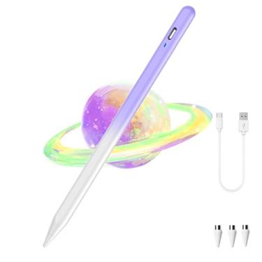 Imagem de Caneta Stylus para Android, Tablet Pencil para iOS/Android, caneta Stylus ativa recarregável para iPhone/Huawei/Vivo/Lenovo/Pixel e outros smartphones e tablets Android - roxo gradiente