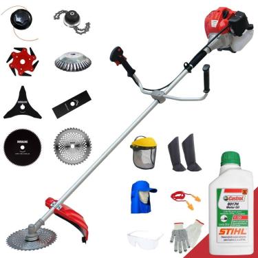 Imagem de Roçadeira 8 Em 1 Anmax Cg430p 43cc 2hp 2t + Epi + Óleo Stihl