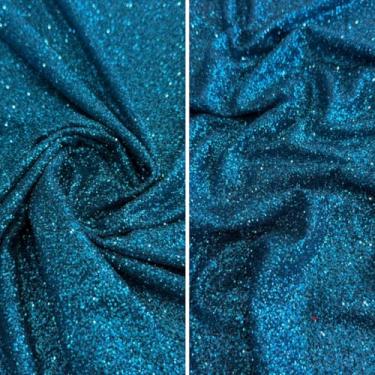 Imagem de Tecido Tule Com Glitter Pesado Explosão | 1,50m (Azul Petroleo,1m)