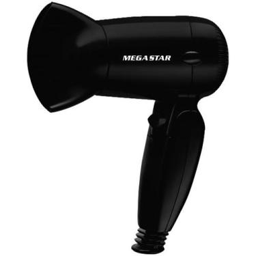 Imagem de Secador de Cabelo Megastar SC302 1.000 Watts Bivolt - Preto - Mega Sta