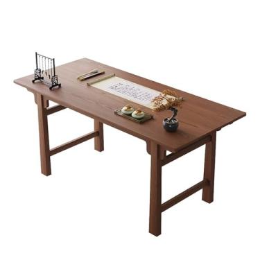 Imagem de Mesa de trabalho Mesa de estudo madeira maciça, mesa PC, escritório em casa com estética chinesa(M)
