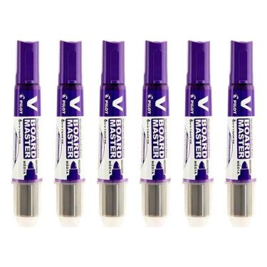 Imagem de Pincel Para Quadro Branco Recarregável Board Master Violeta 6 Unidades - Pilot