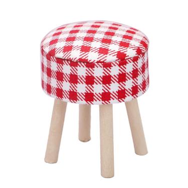 Imagem de Banqueta redonda de móveis de casa de bonecas em miniatura em escala 1:12