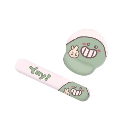 Imagem de Conjunto de descanso de pulso para mouse e teclado com suporte de pulso