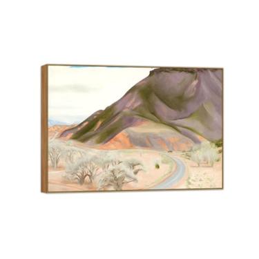Imagem de Georgia O'Keeffe famosa arte de parede impressão em tela pronto para pendurar estrada East-Wood quadro pintura para decoração de sala de estar 70 x 100 cm 27 x 39 pol