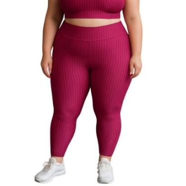 Imagem de Calça Legging Fitness Cintura Alta Cirrê 3D Plus Size Feminino Laura-Feminino