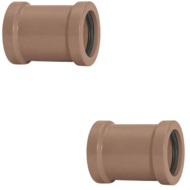 Imagem de Luva De Correr 40Mm Pvc Encanamento Conexão Kit 02 Un