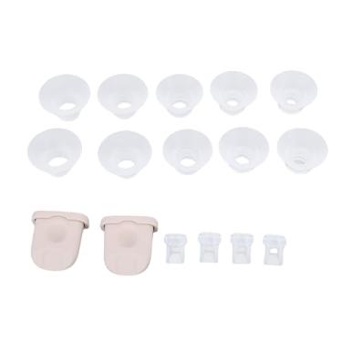 Imagem de Hyuduo Válvulas Bico de Pato Inserções de Flange Diafragma, Peças de Reposição de Bomba Tira Leite de Silicone Líquido para Flanges de 13-21 Mm, 10 Inserções 4 Válvulas 2 Membranas para Bombeamento e Refluxo Eficientes